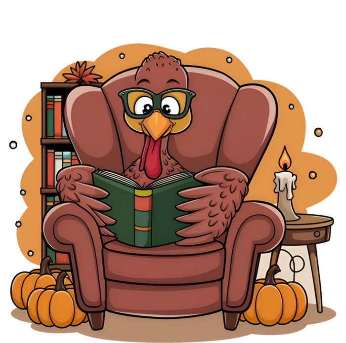 Funny Turkey Reading Books Gobble Good Funny Books Gift T-Shirt