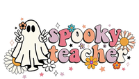 Groovy Halloween Spooky Teacher Trick Or Teach Teacher Premium T-Shirt