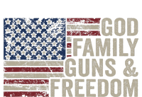 God Family Guns & Freedom Pro Gun Vintage Usa Flag Bella+Canvas Jersey Crop Tee