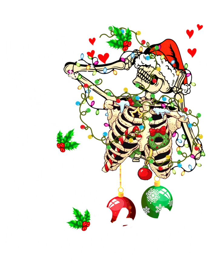 I Can Get You On The Naughty List Funny Santa Skeleton Xmas Gift T-Shirt