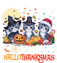 Halloween Thanksgiving Christmas Happy Hallothanksmas Cats Cute Gift Tall T-Shirt