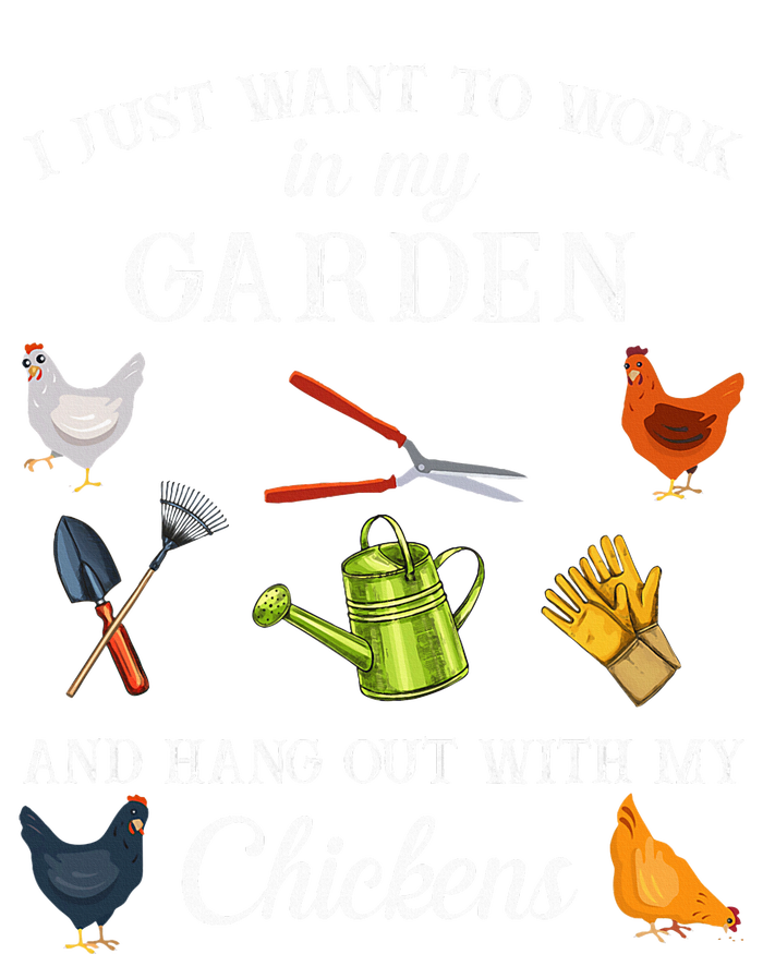 Work In My Garden Hangout With My Chickens Funny Gardening Pajama Set