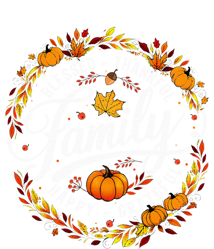 Blessed Thankful Happy Grateful Family Matching Thanksgiving Pajama Set