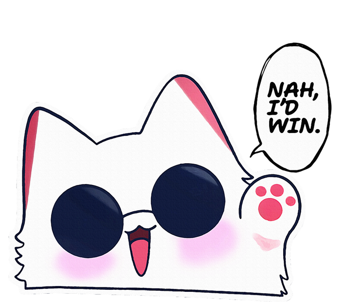 Cute Funny Cat Funny Anime Meme Nah ID Win Gojo Cat T-Shirt