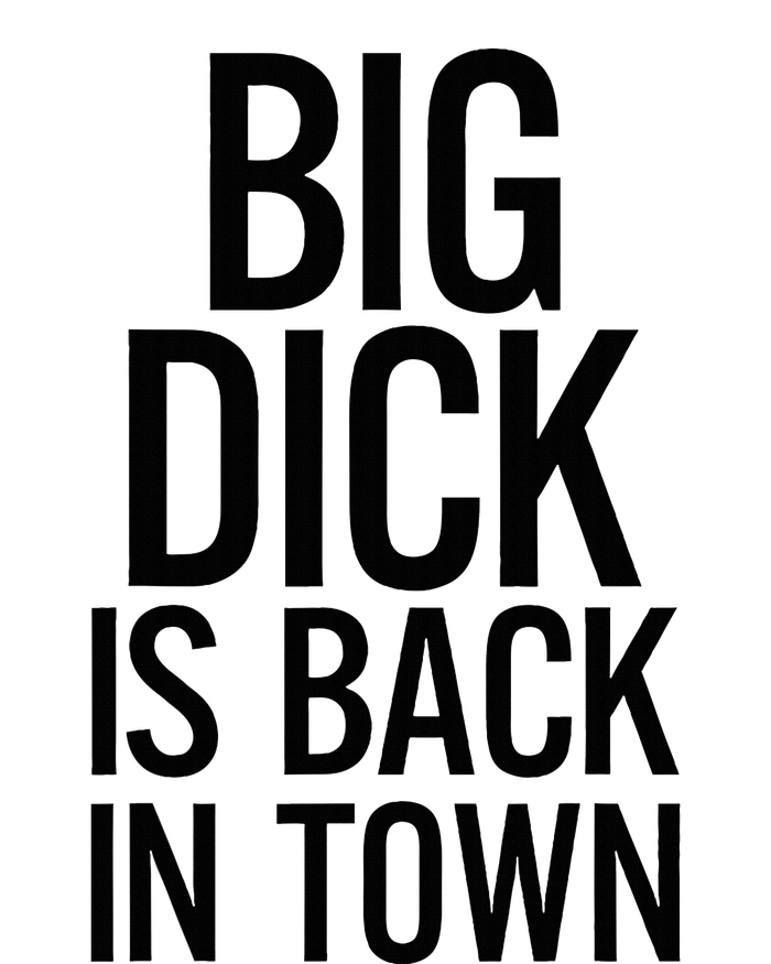 Big Dick Is Back In Town Funny Humor Sarcasm Garment-Dyed Heavyweight T-Shirt