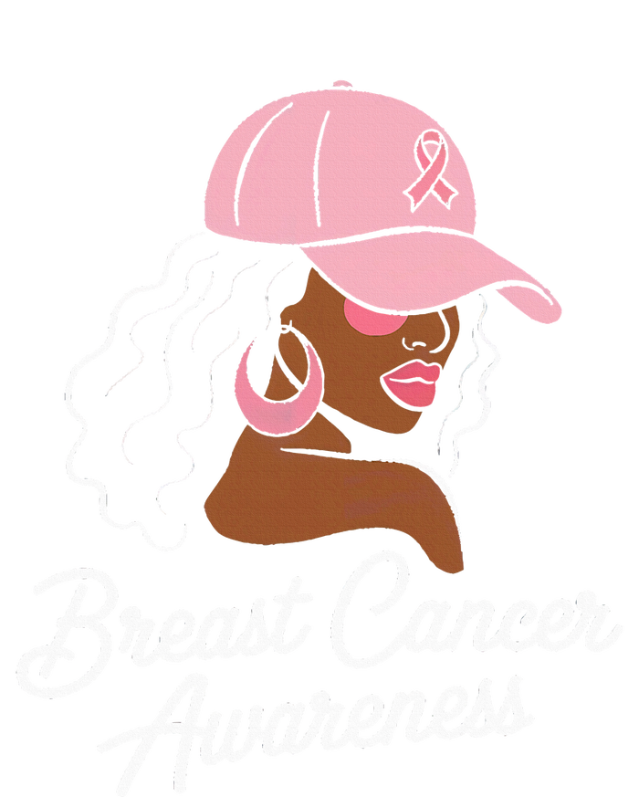 Breast Cancer Black Hair Hat T-Shirt