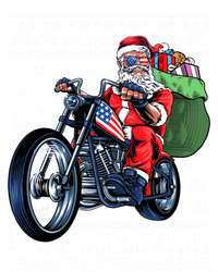 Santa Claus With Motorcycle Xmas Tree Ugly Xmas Sustainable Knit Beanie