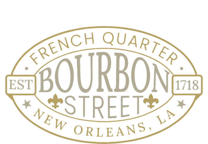 Bourbon Street New Orleans French Quarter Louisiana Est 1718 Womens Cotton Relaxed Long Sleeve T-Shirt