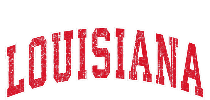 Louisiana La Vintage Athletic Sports Design Red Style T-Shirt