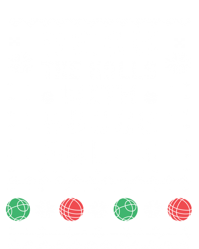 Bocce Balls Ugly Christmas Pattern Italian Gift Women's Racerback Tank