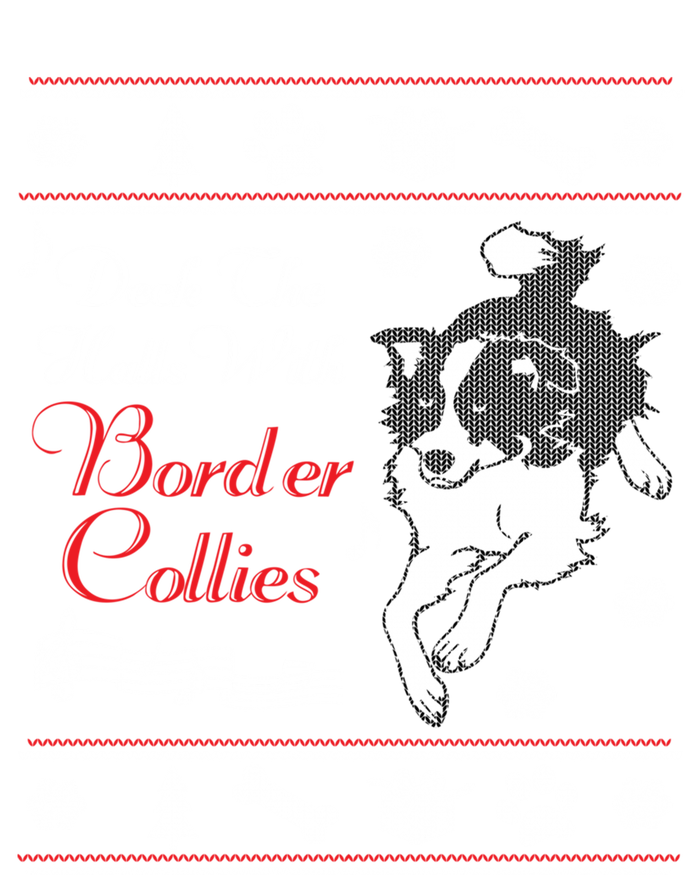 Santa Dog Lover Gift Border Collie Ugly Christmas T-Shirt