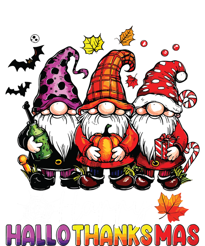 Happy Hallothanksmas Gnomes Lover Halloween Merry Christmas Sustainable Knit Beanie