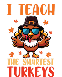 I Teach The Smartest Turkeys Thanksgiving Proud Teacher Job Large Microfiber Waffle Golf Towel