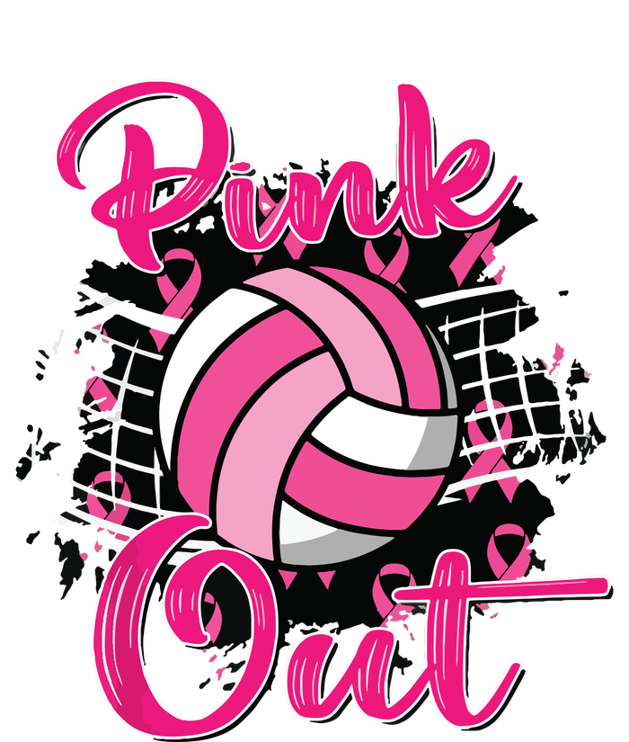 Out Volleyball Ribbon Breast Cancer Awareness 12 oz Stainless Steel Tumbler Cup