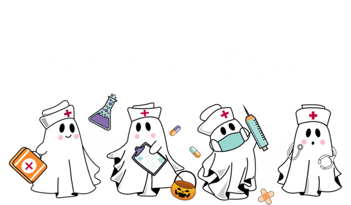 Boo Boo Crew Nurse Ghost Funny Halloween Gift Softstyle Adult Sport Polo