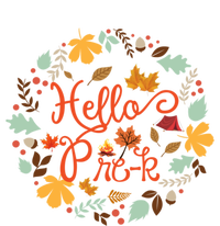 Hello Prek Fall Leaves Autumn Thanksgiving Teacher Student Cool Gift T-Shirt