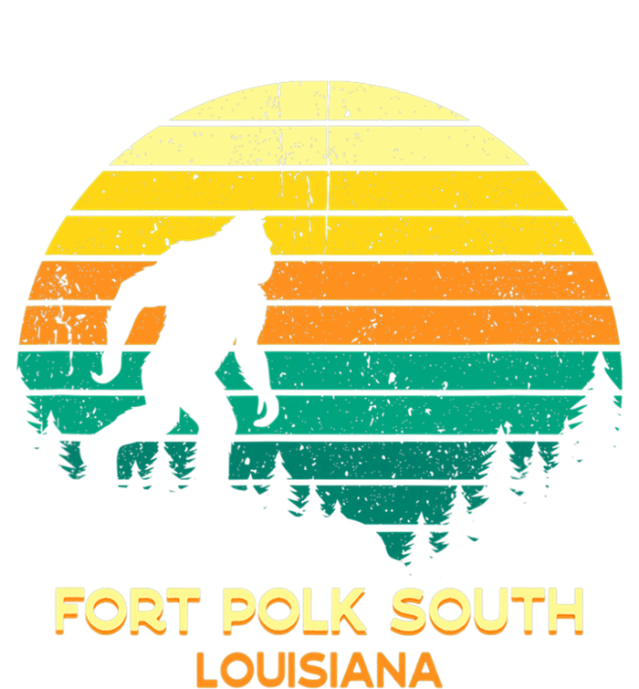 Retro Bayou Fort Polk South Louisiana Bigfoot Souvenir Women's Knotted Racerback Tank