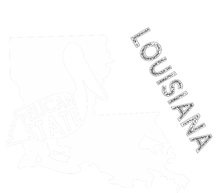 The Pelican State Louisiana Map Outline Graphic Pride Gift V-Neck T-Shirt