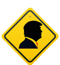 New! Trump Yellow Yield Road Sign Trump Road Yield Sign Short Acrylic Beanie