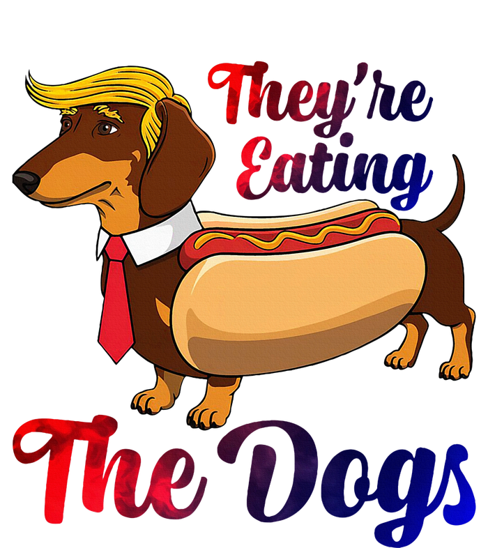 They Are Eating The Dogs Meme Dachshund Donald Trump Debate Garment-Dyed Sweatshirt