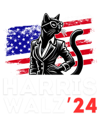 Harris Walz 2024 Coool Cat Election Kamala Harris Tim Waltz Gift Ceramic Bell Ornament