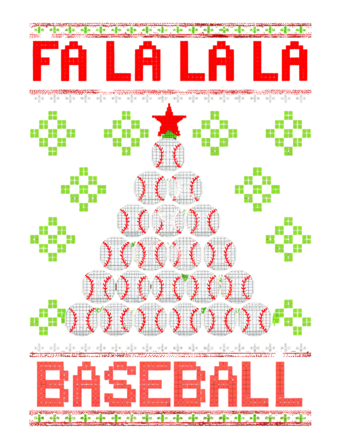 Fa La La La Baseball Christmas Funny Gift Ugly Xmas Tree Flat Bill Trucker Hat