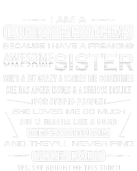 Christmas Funny For Brother From Sister I Am A Lucky Brother T-Shirt