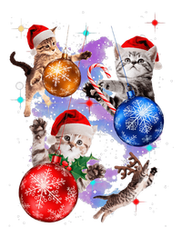 Cute Christmas Cats In Space Ornaments Graphic Ceramic Bell Ornament