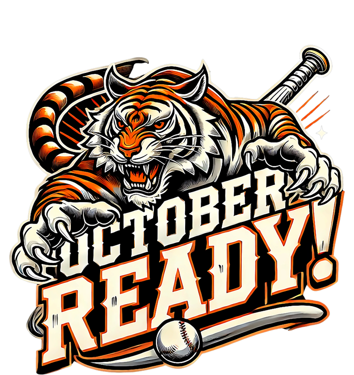 October Ready Baseball Tiger Fan Softstyle Adult Sport Polo