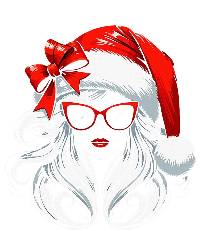 Female Santa Hat Sunglasses Grandma Mom Girl Christmas Mousepad