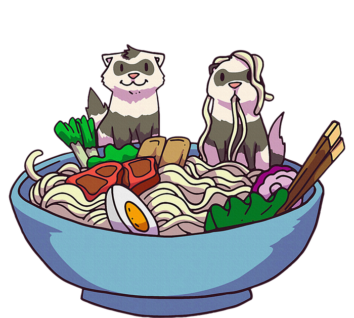 Ferret Ramen Noodles Anime Kawaii Japanese Otaku Gift T-Shirt