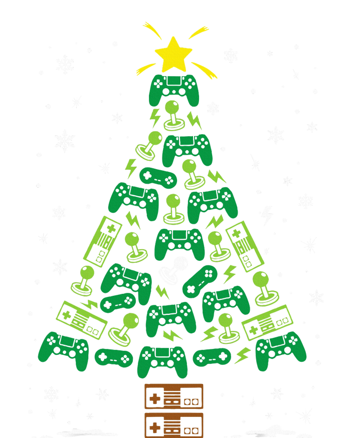 Gamer Nerd Video Game Lover Family Matching Christmas Tree T-Shirt