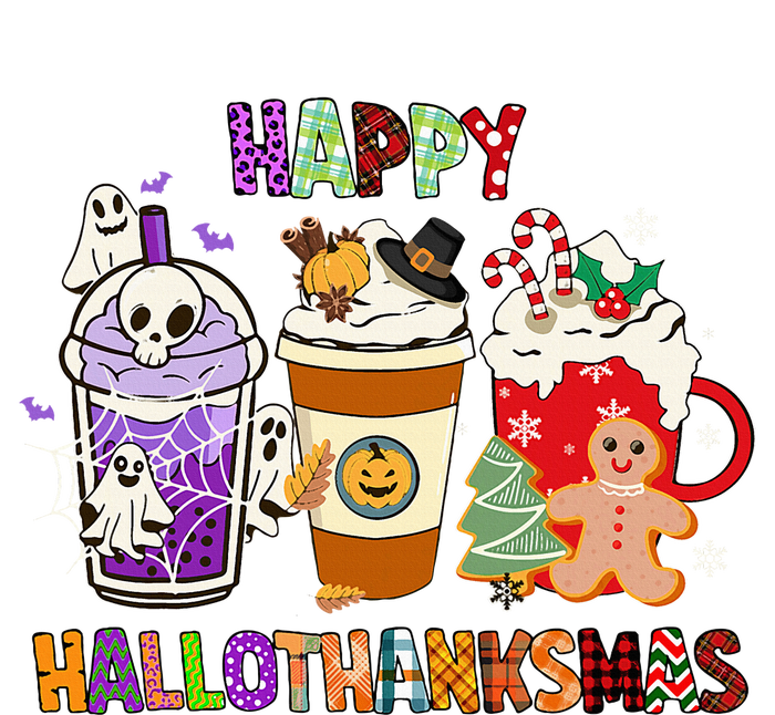 Happy Hallothanksmas Halloween Thanksgiving Christmas Coffee Magnet