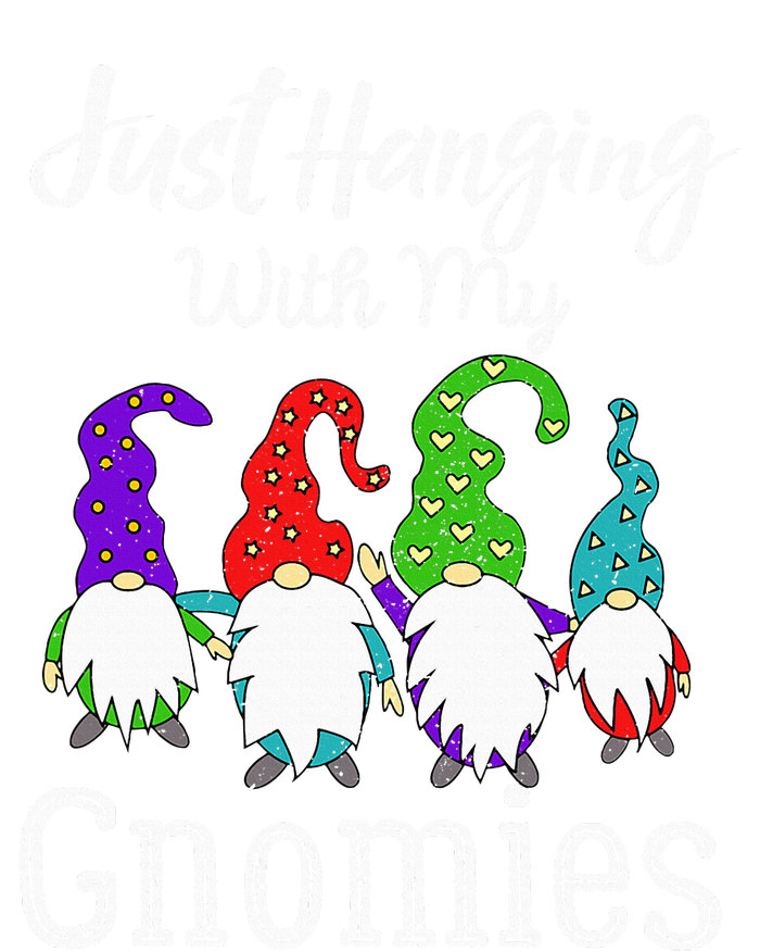 Hanging With My Gnomies Funny Garden Gnome Graphics V-Neck T-Shirt