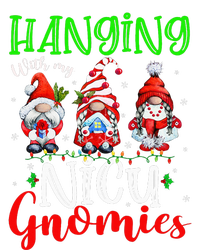 Hanging With My Nicu Gnomies Cute Xmas Lights Gnome Nurse T-Shirt