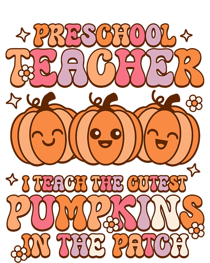 Retro I Teach Cutest Pumpkins In The Patch Preschool Teacher T-Shirt