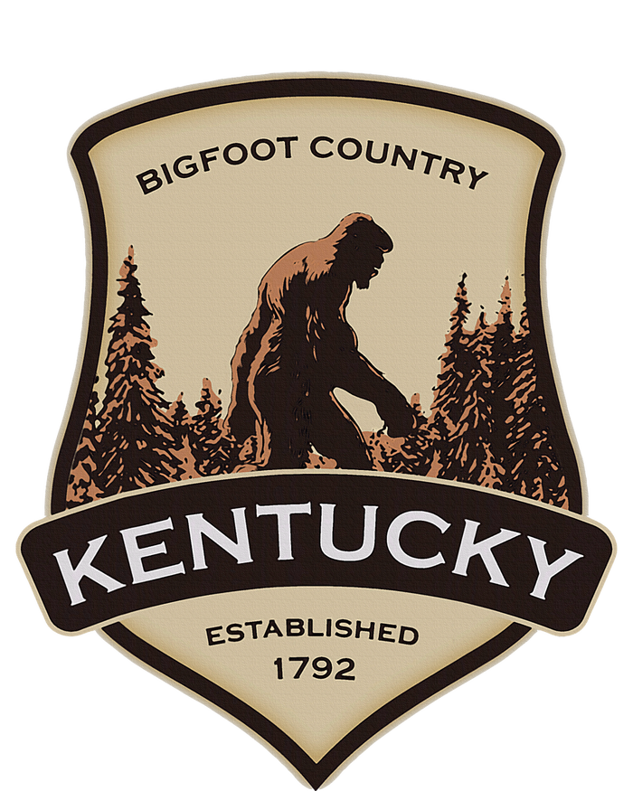 Kentucky With A Bigfoot Or A Sasquatch Full-Length Apron With Pockets