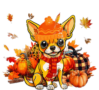 Chihuahua Dog Fall Scarf Leopard Pumpkins Autumn Leaves Yupoong Adult 5-Panel Trucker Hat