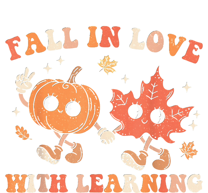 Fall In Love With Learning Fall Teacher Thanksgiving Striped Beanie with Solid Band