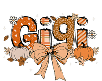 Gigi Pumpkin Fall Coquette Bow Thanksgiving Women's Tri-Blend 3/4-Sleeve Raglan Shirt