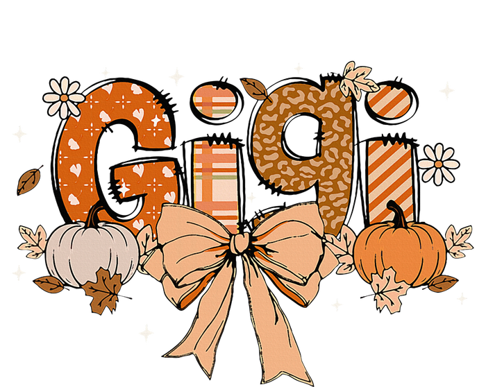 Gigi Pumpkin Fall Coquette Bow Thanksgiving Women's Tri-Blend 3/4-Sleeve Raglan Shirt