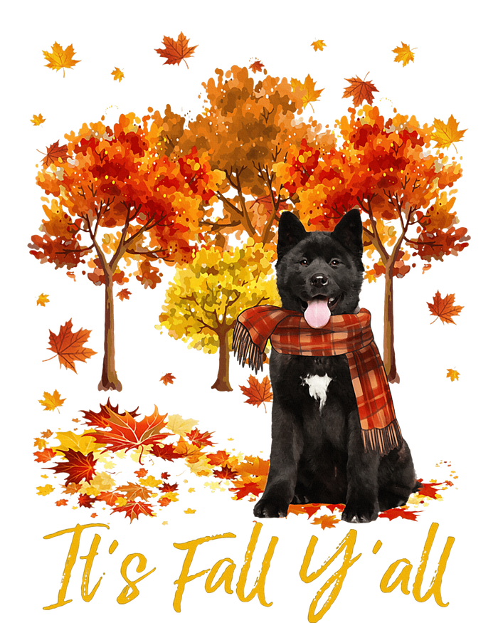 ItS Fall YAll Akita Dog Tree Pumpkin Fall Autumn Hooded Wearable Blanket