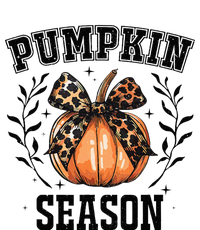 Cute Coquette Bows Pumpkin Season Happy Autumn Fall Leopard Tall Long Sleeve T-Shirt