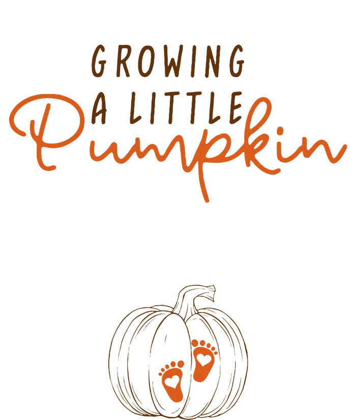 Growing A Little Pumpkin Fall Maternity Thanksgiving Baby Cooling Performance Crew T-Shirt