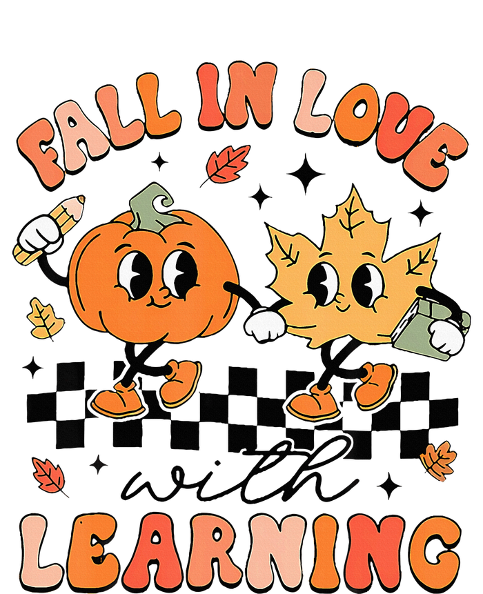 Halloween Fall In Love With Learning Thanksgiving Teacher Full-Length Apron With Pockets