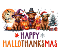 Highland Cow Halloween Christmas Thanksgiving Hallothanksmas T-Shirt