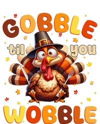 Funny Gobble Til You Wobble Thanksgiving Turkey Tie-Dye T-Shirt