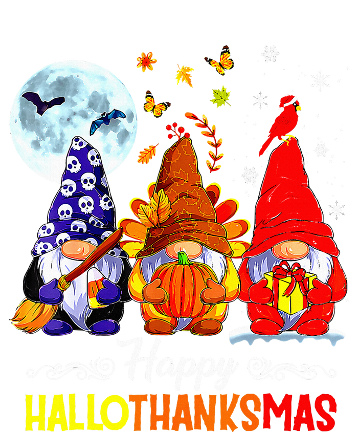 Halloween Thanksgiving Christmas Happy Hallothanksmas Gnomes Canvas