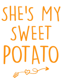 SheS My Sweet Potato I Yam Set Couples Thanksgiving Pom Pom 12in Knit Beanie