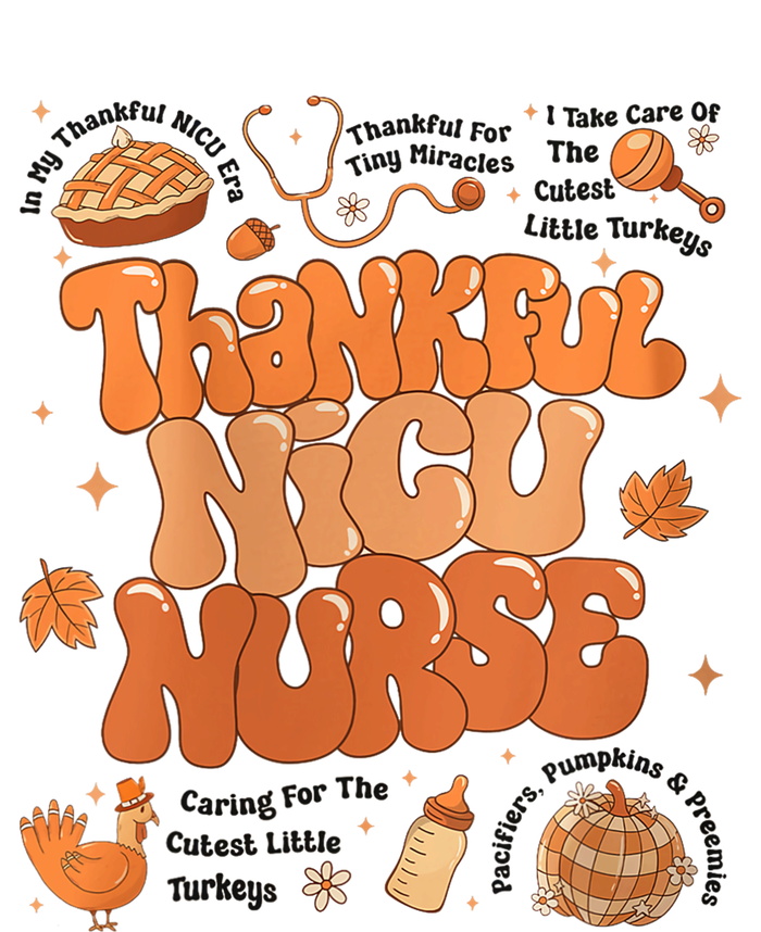 Retro Thanksgiving Nicu Nurse Autumn Thankful Nicu Nurse T-Shirt